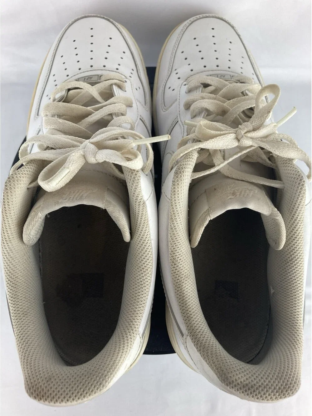 Men’s Size 12 Nike Air Force 1 Low '07 Triple White Leather Sneakers 315122-111